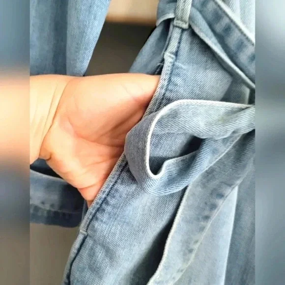 *EUC* FRAME Le Denim Trench Coat, Daphne Sz Medium - Picture 8 of 11